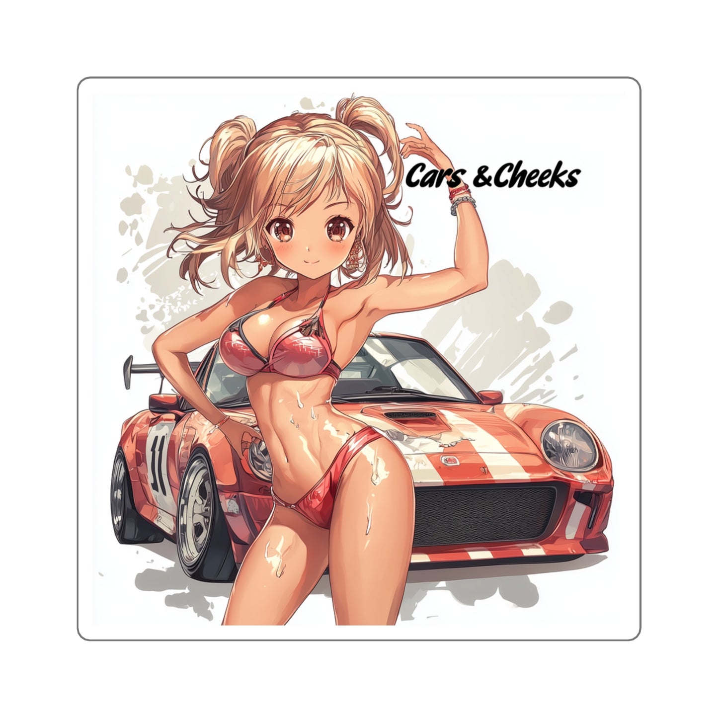 Cars And Cheeks Logo Branded Sticker #5