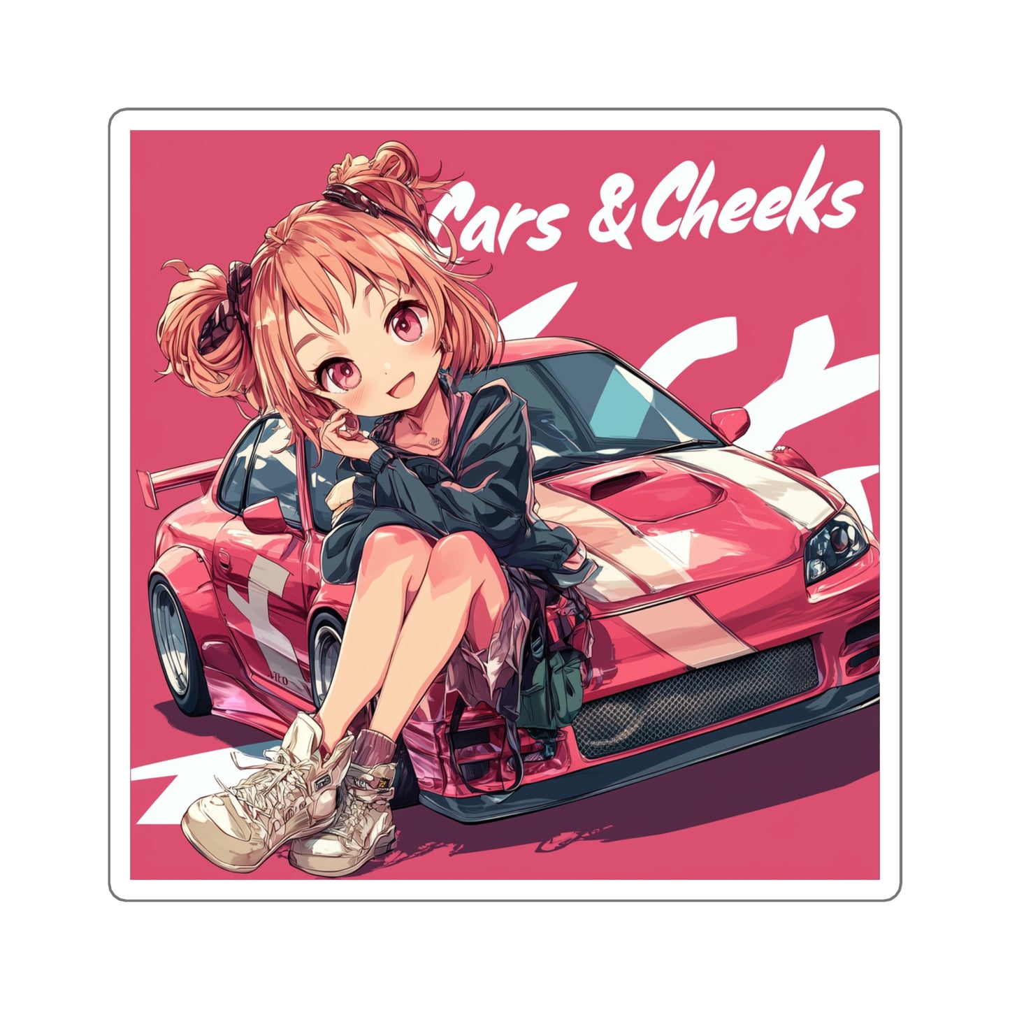 Cars And Cheeks Logo Branded Sticker #2