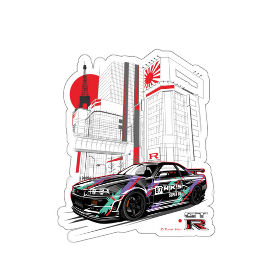 Nissan Skyline R34 GTR HKS Sticker