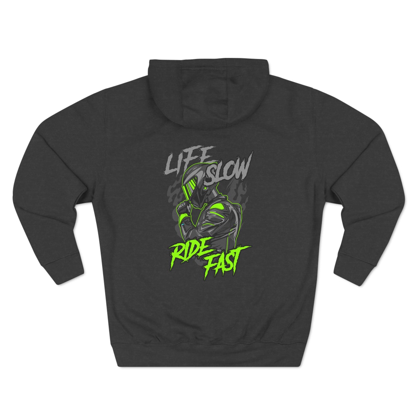 'Life Slow Ride Fast' Motorcycle Rider Hoodie