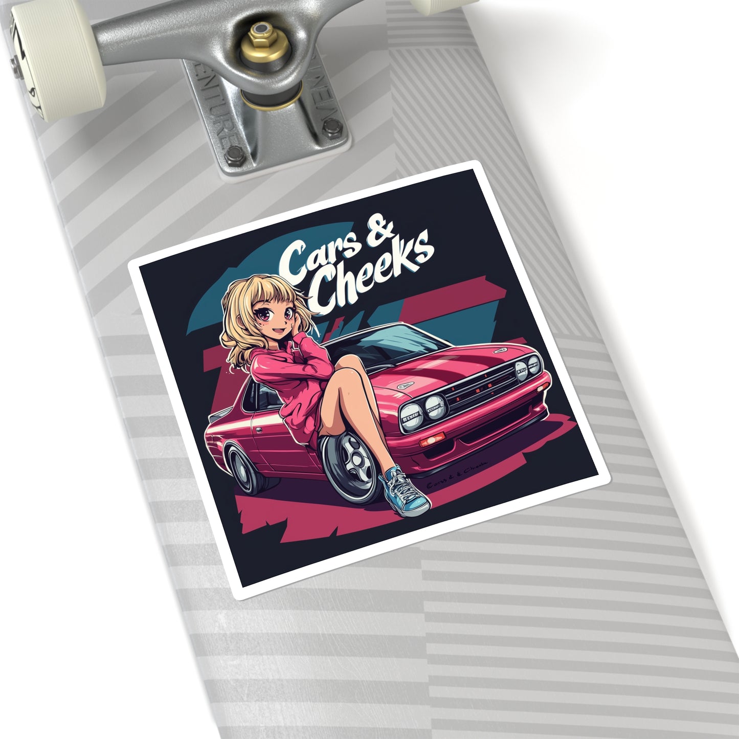 Cars And Cheeks Logo Branded Sticker #1