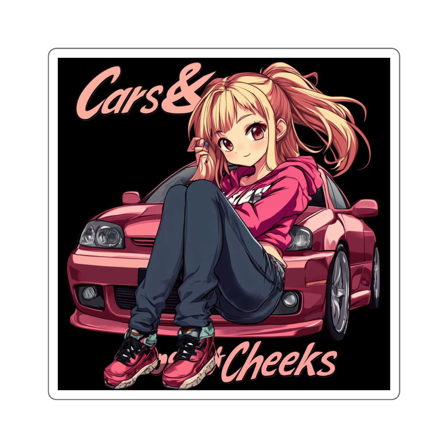 Cars And Cheeks Logo Branded Sticker #4