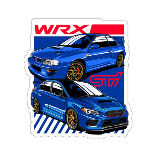 WRX STI GC8 GD WR Blue Sticker