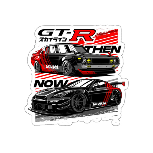 Nissan Skyline GTR Advan Then & Now Sticker