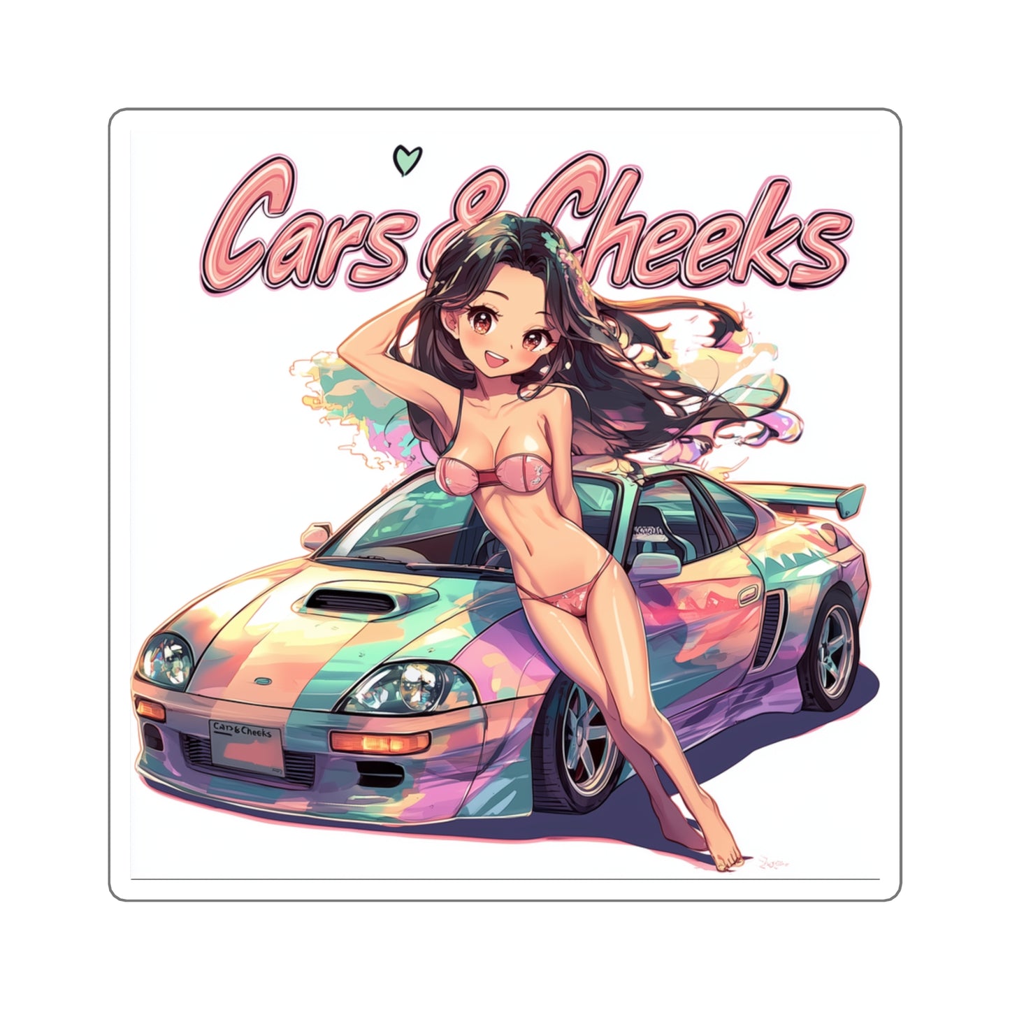 Cars And Cheeks Logo Branded Sticker #7