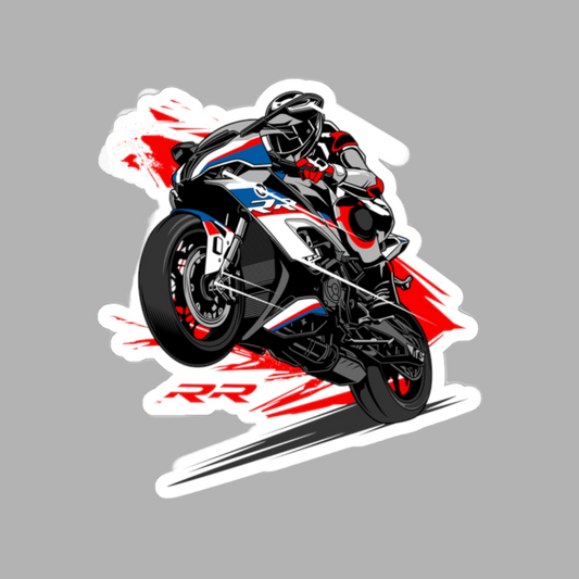 S1KRR Sport Bike Wheelie Sticker