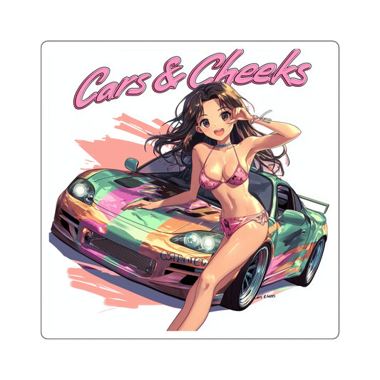 Cars And Cheeks Logo Branded Sticker #6